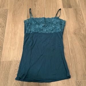 Ascension Women’s Blue Tank Top With Lace Size S